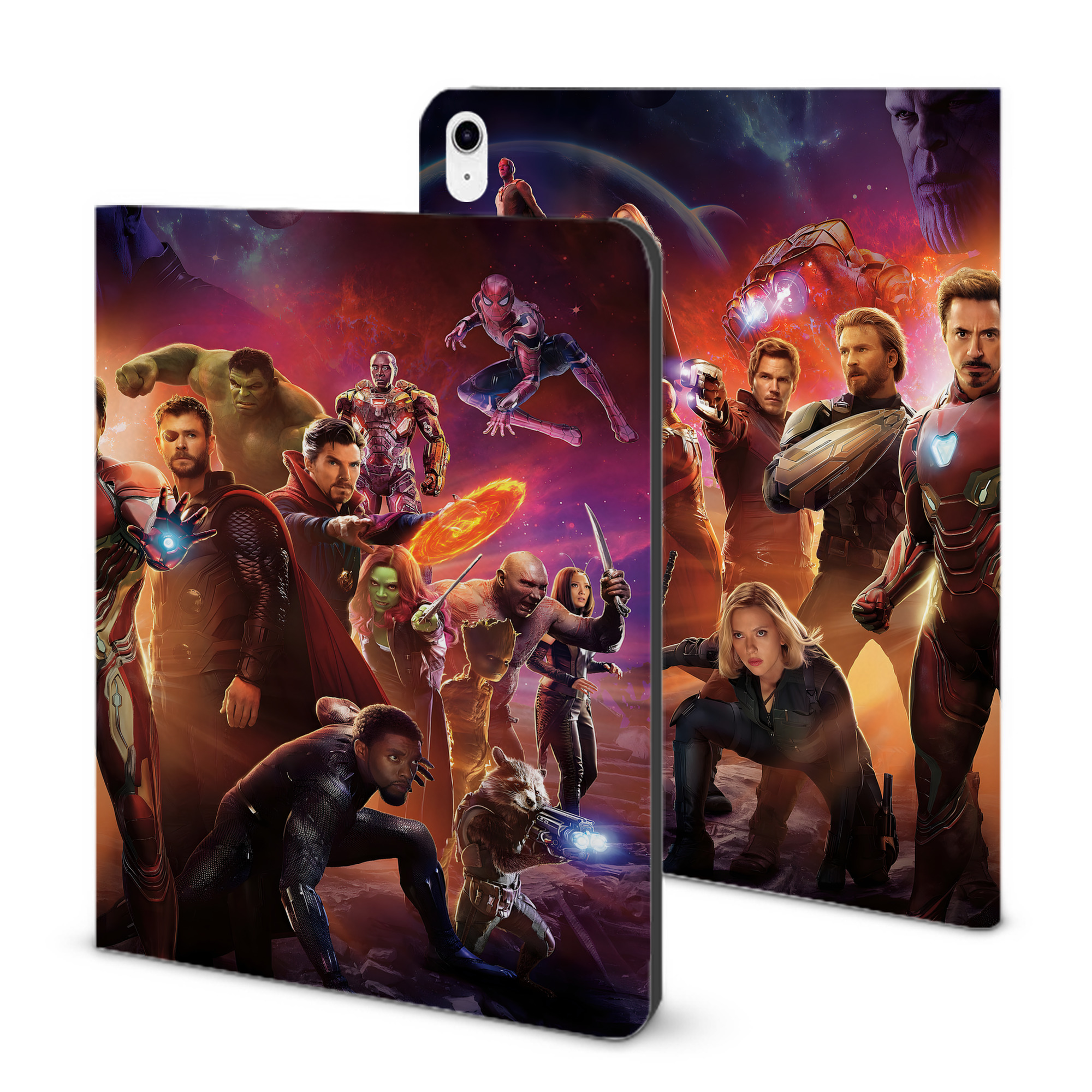 （画像用） アベンジャーズ The Avengers IPad ケース ブック型 PUレザー TPU 耐衝撃 軽量 薄型 ペン収納なし 全面保護 IPad 各モデル対応